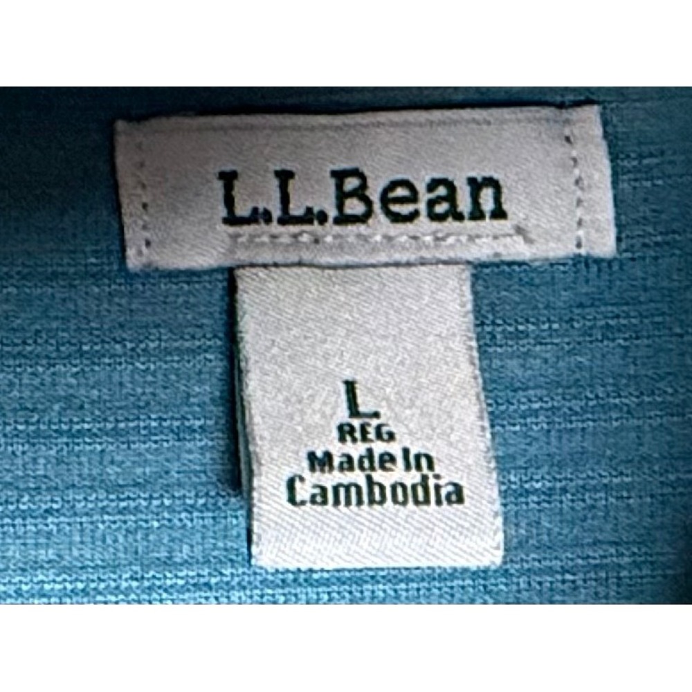 L.L.Bean Teal Ribbed Velour Quarter Zip Pullover Women's Large - Picture 6 of 8